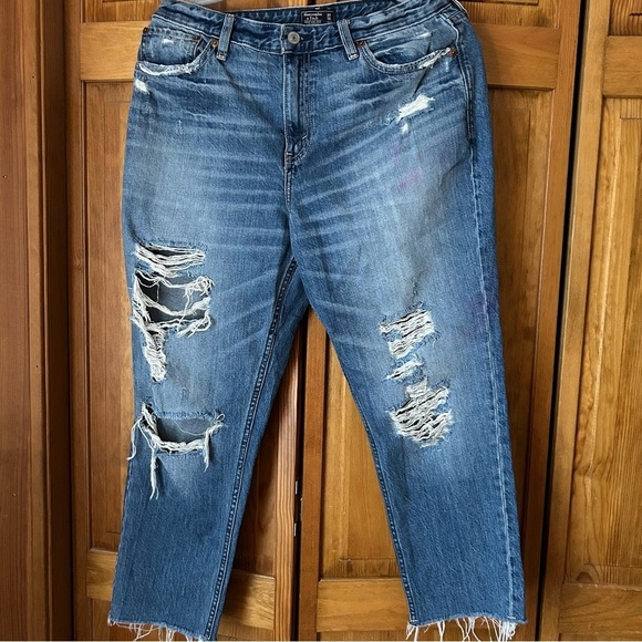 Abercrombie & Fitch Denim - Annie High Rise Girlfriend Jeans